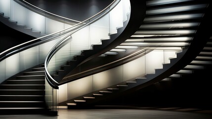 Obraz premium staircase blurred interior building construction