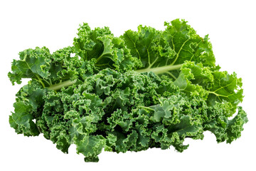 Fototapeta premium Fresh Kale Leaves Isometric on white background