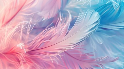 pastel colour feather abstract background, generative ai