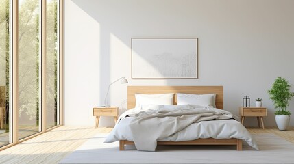sleek blurred interior bedroom