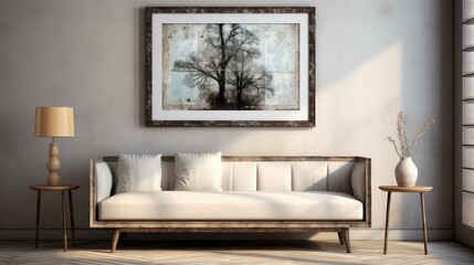 wood modern vintage interior art frame