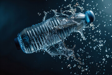 Bottle of water, isolated and transparent