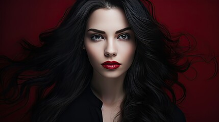 striking portrait woman dark