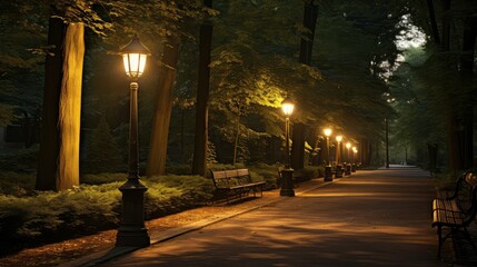 Fototapeta premium dusk outside lighting