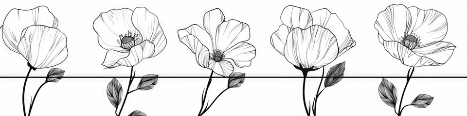 Fototapeta premium Abstract minimalistic Boho Bohemian elements design vector line art with a solid monochromatic background