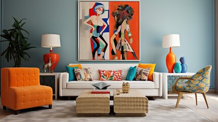 artwork living room home interior