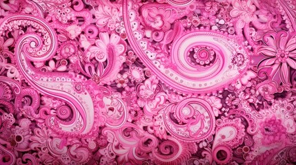 scarf pink paisley pattern