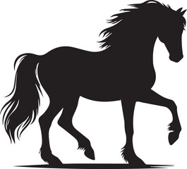 black silhouette horse finding twin