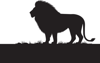 Jungle king lion simba in hills