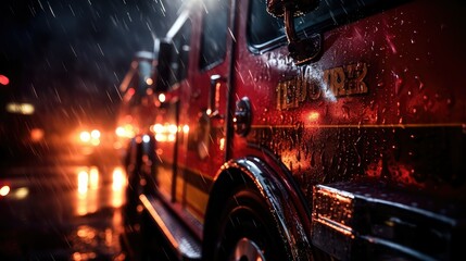 droplets fire truck lights