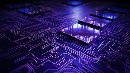 circuit purple technology background