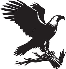 Vulture sitting on the woods