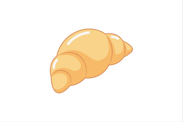 Sweet Croissant Flat Sticker Design