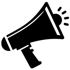 Simple megaphone flat design