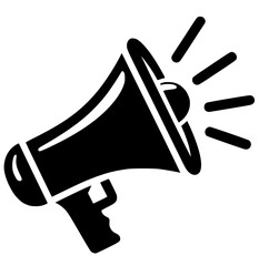 Simple megaphone flat design