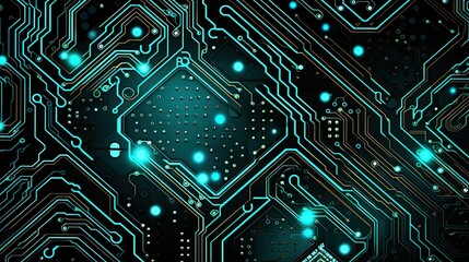 intricate technology seamless pattern