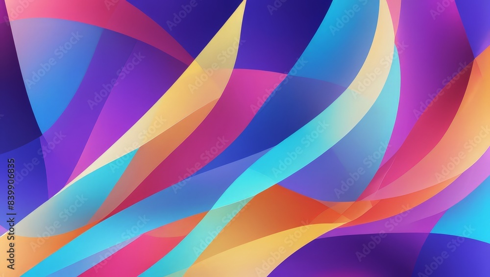 Poster abstract colorful background with curved shapes