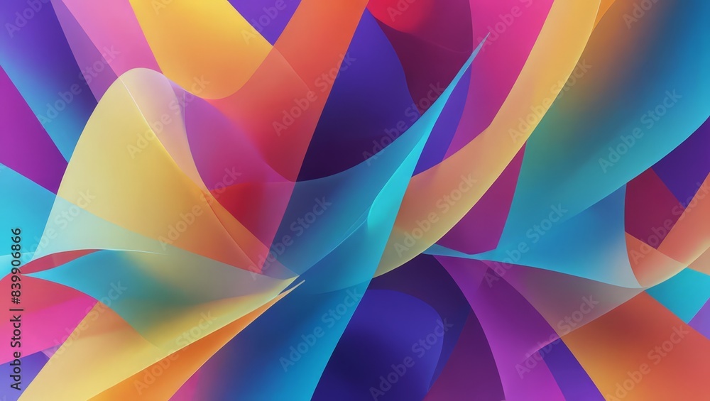 Poster abstract colorful background with curved shapes