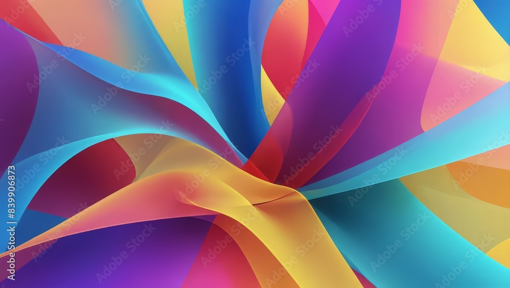 Poster abstract colorful background with wavy lines