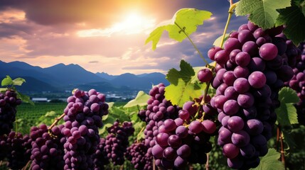 lush japan grape background