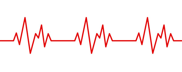 Heartbeat line vector, Pulse trace, ECG or EKG Cardio graph symbol for Healthy and Medical Analysis Illustration