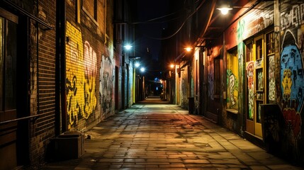 historical dark alleyway