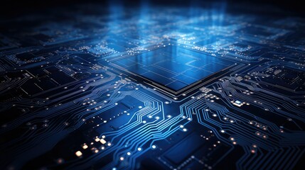 futuristic dark blue technology background