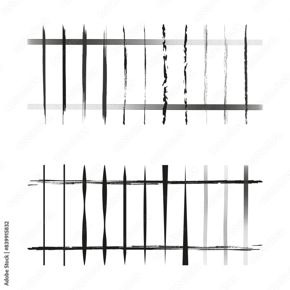 Aufkleber grunge grid pattern. abstract grid texture. black and white. vector illustration.