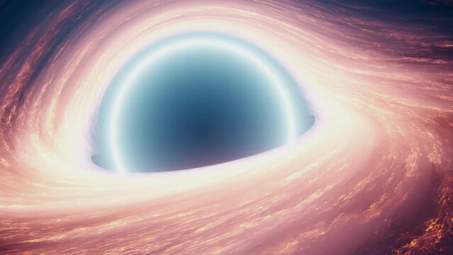 Stunning Black Hole Animation with Swirling Accretion Disk offers captivating view of the cosmos