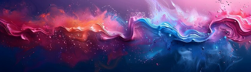 Vibrant Abstract Paint Swirls for Creative Arts and Crafts Product Presentation Concept with Copy Space