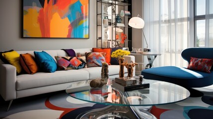 vibrant blurred interior design apartments