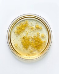 Petri dish with bacterial colonies