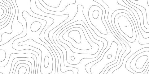 Fototapeta premium Abstract design seamless pattern with line topographic map. geographic mountain relief. retro topographic map. geographic contour map grid backdrop paper texture. terrain path isolated on background. 