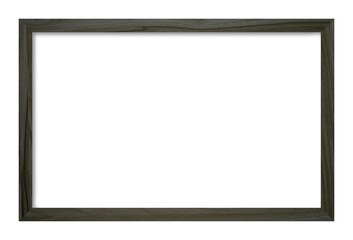 Rectangular picture frame. Old wooden frame, vintage style, with empty space and isolated...