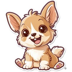 Obraz premium printable sticker T-shirt vector puppy graphic design