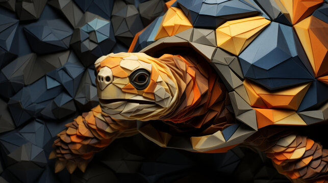 A stunning piece of elegant turtle shell artwork featuring soft hues, intricate patterns, and high resolution detail.