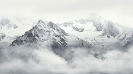 Obraz premium peaks grey and white