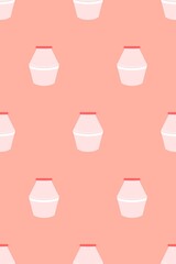 Korean strawberry milk clip art background pattern