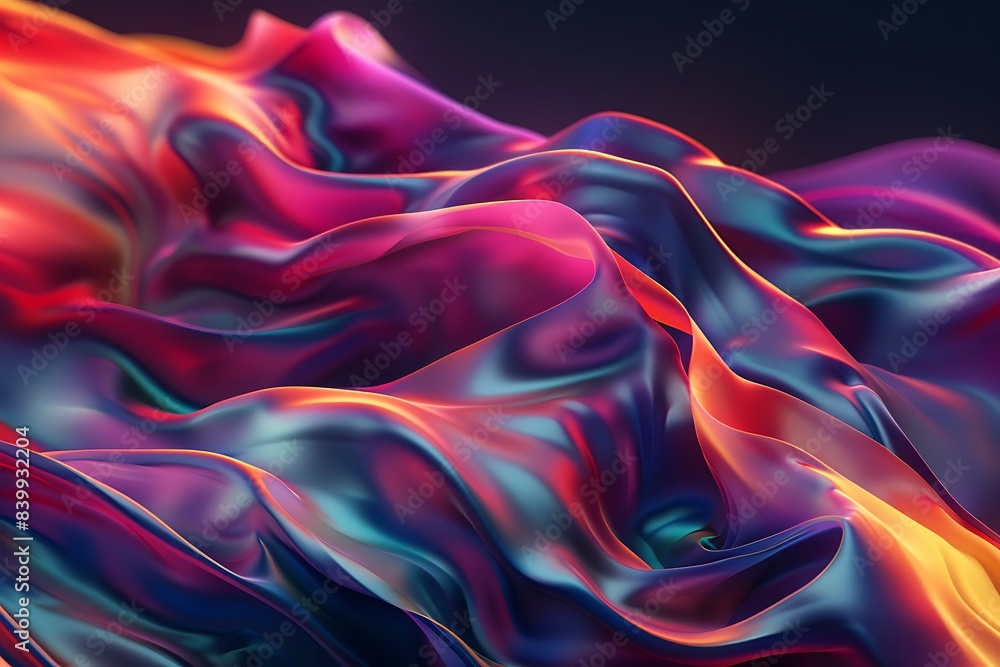 Poster Smooth gradient abstract with tech visuals