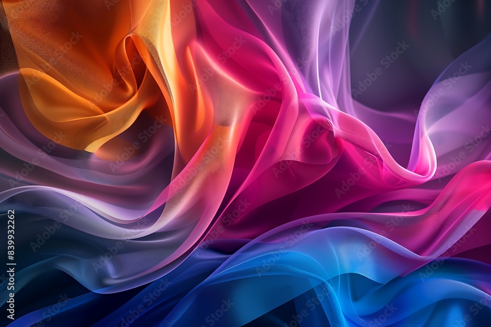 Aufkleber Smooth gradient abstract with tech visuals