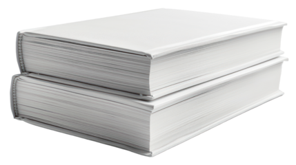 White thick book isolated on a transparent background