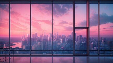 reflection pink sunset