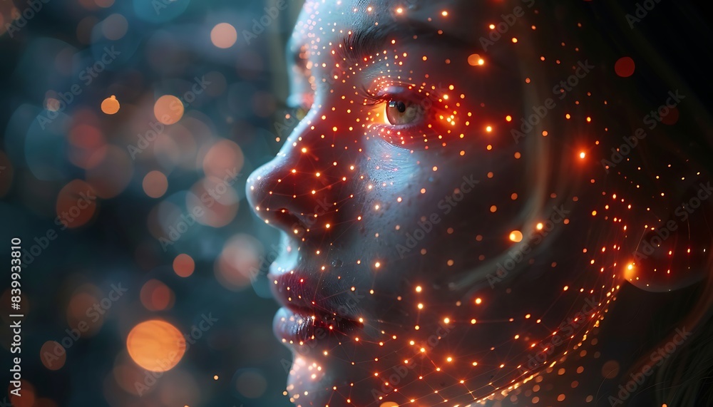 Aufkleber Visual representation of AI learning patterns