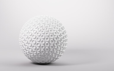 White abstract sphere, 3d rendering.