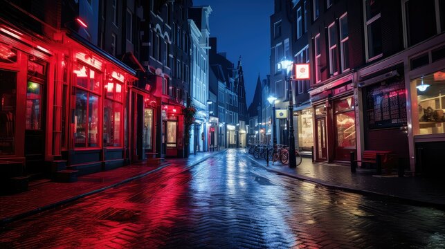 neon red light district
