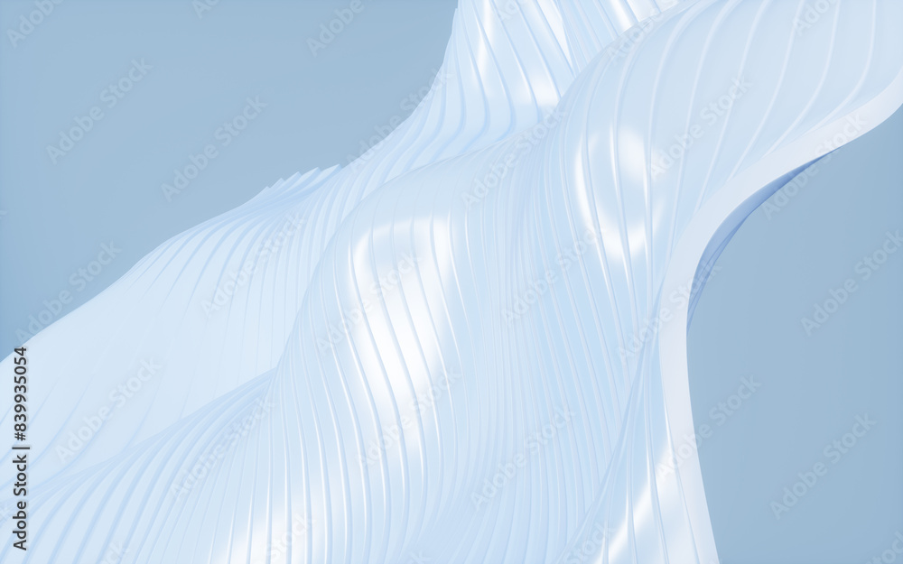 Poster blue abstract curve background, 3d rendering.