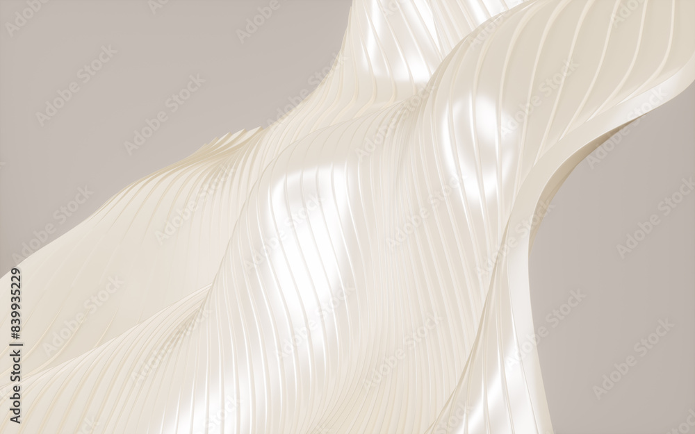 Poster golden abstract curve background, 3d rendering.