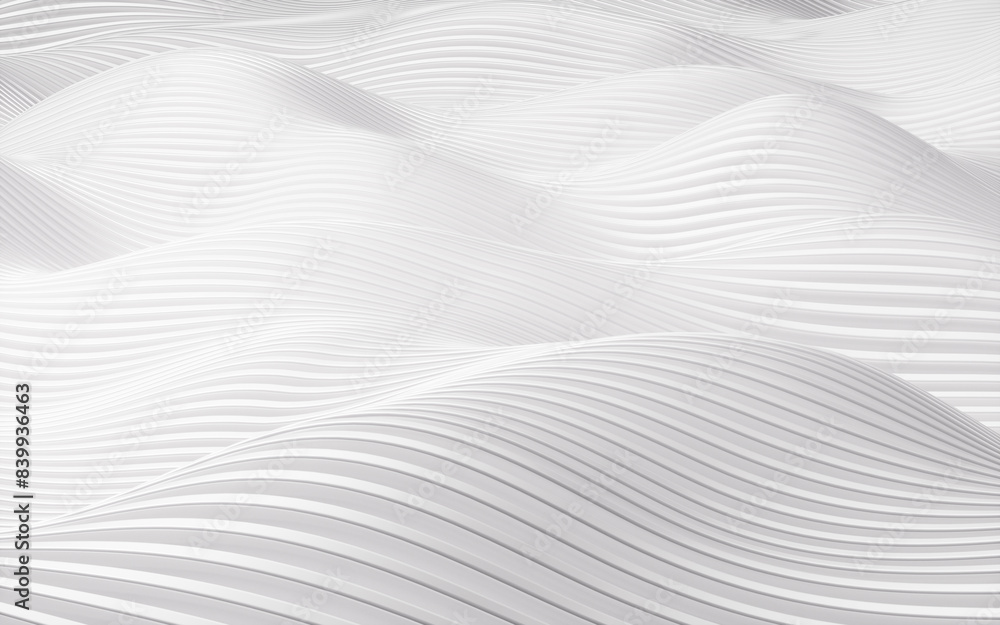 Poster white abstract curve background, 3d rendering.