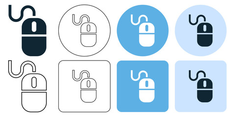 mouse hardware on laptop computer sign icon symbol ui and ux design, glyphs and stroke line icon