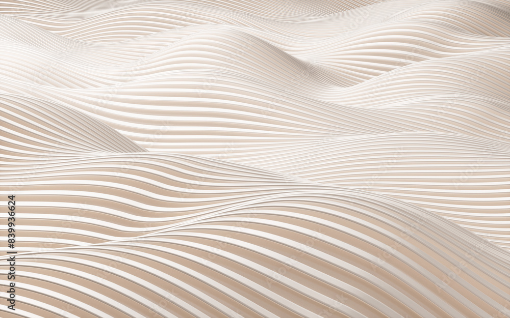 Poster golden abstract curve background, 3d rendering.